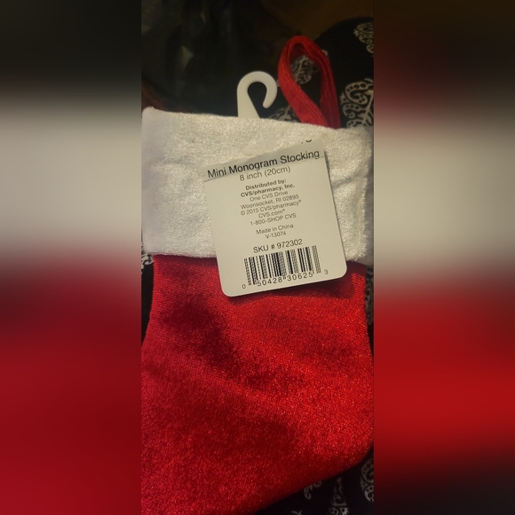 Merry Brite Mini Christmas, Holiday Monogram "g" Stocking, New with Tags - Picture 3 of 3